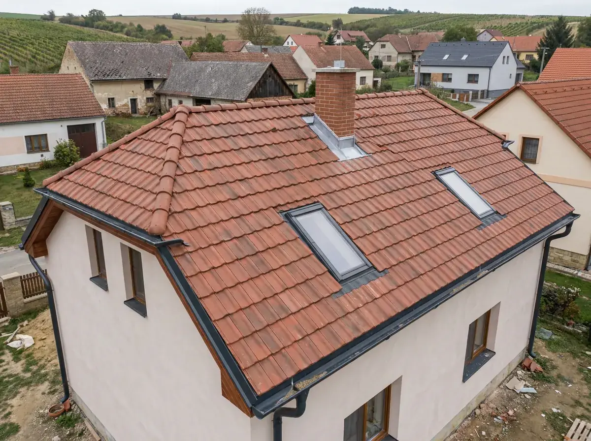 Nová sedlová střecha s pálenou taškou